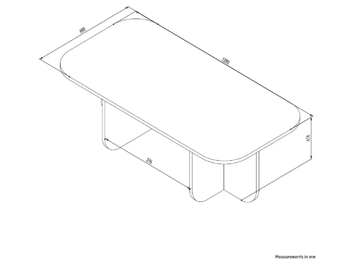 Table basse en bois "Becaj" - 120 x 60 x 41 cm - Noyer