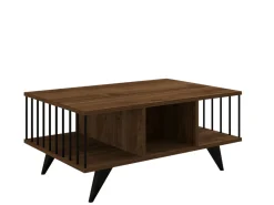 Table basse en bois "Bert" - 90 x 60 x 40 cm - Noyer