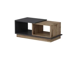 Table basse en bois "Consept" - 90 x 45 x 36 cm - Gris anthracite