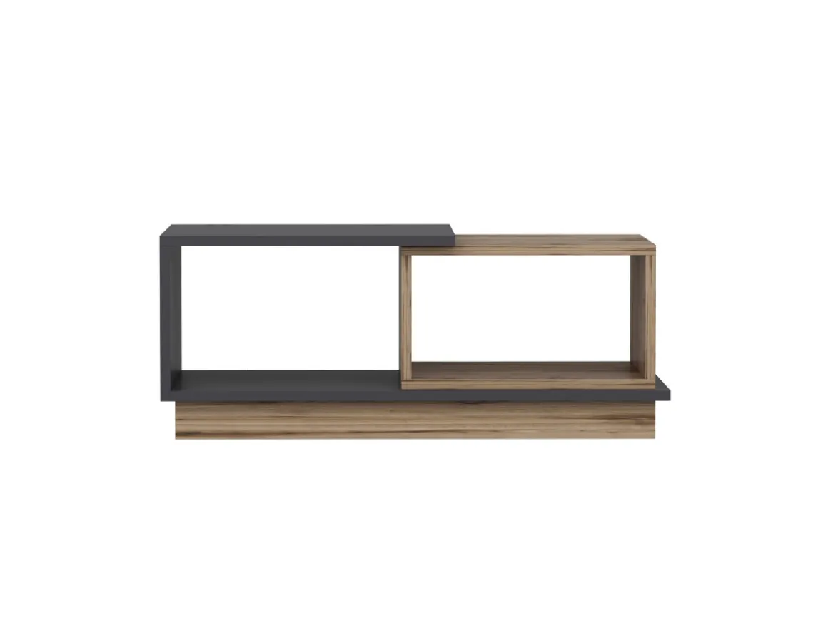 Table basse en bois "Consept" - 90 x 45 x 36 cm - Gris anthracite