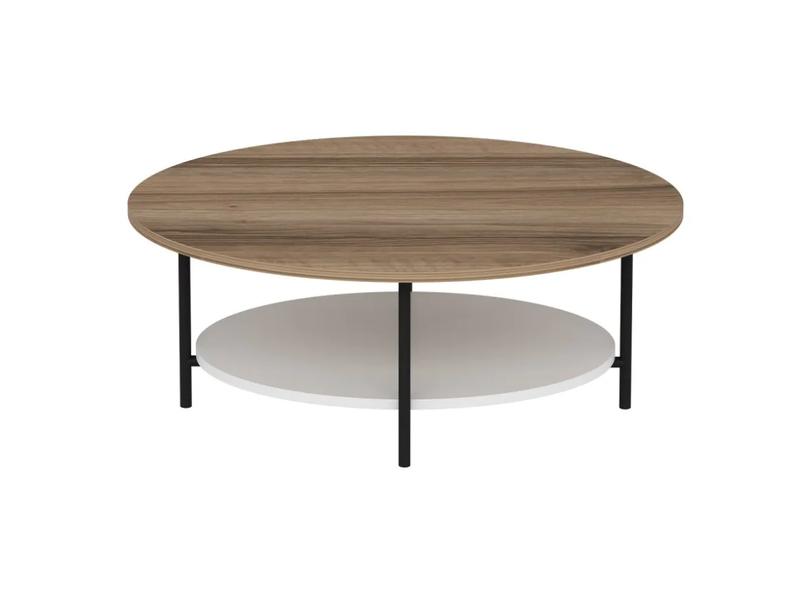 Table basse en bois "Elis" - 90 x 60 x 36 cm - ChêneBlanc