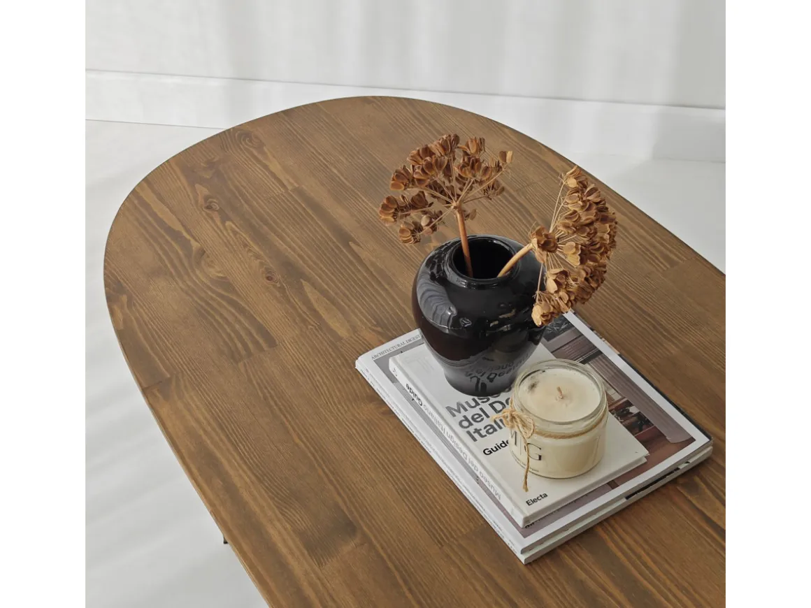 Table basse en bois "Elysia" - 120 x 60 x 40 cm - Marron