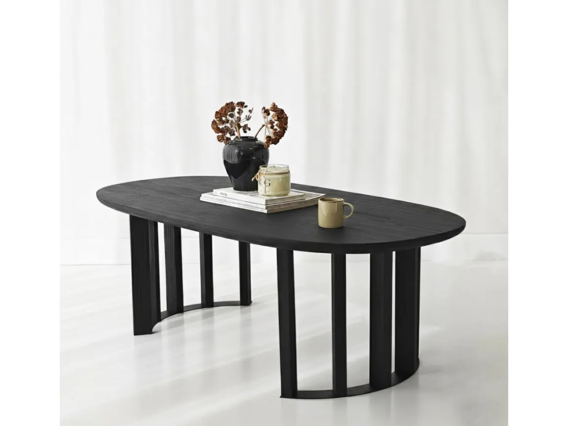 Table basse en bois "Elysia" - 120 x 60 x 40 cm - Noir