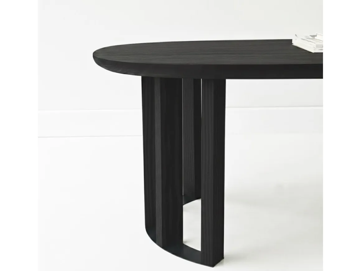 Table basse en bois "Elysia" - 120 x 60 x 40 cm - Noir