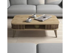 Table basse en bois "Eylul" - 105 x 60 x 34 cm - Marron