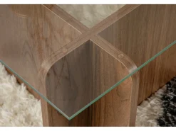 Table basse en bois "Flavio" - 105 x 65 x 30 cm - Noyer