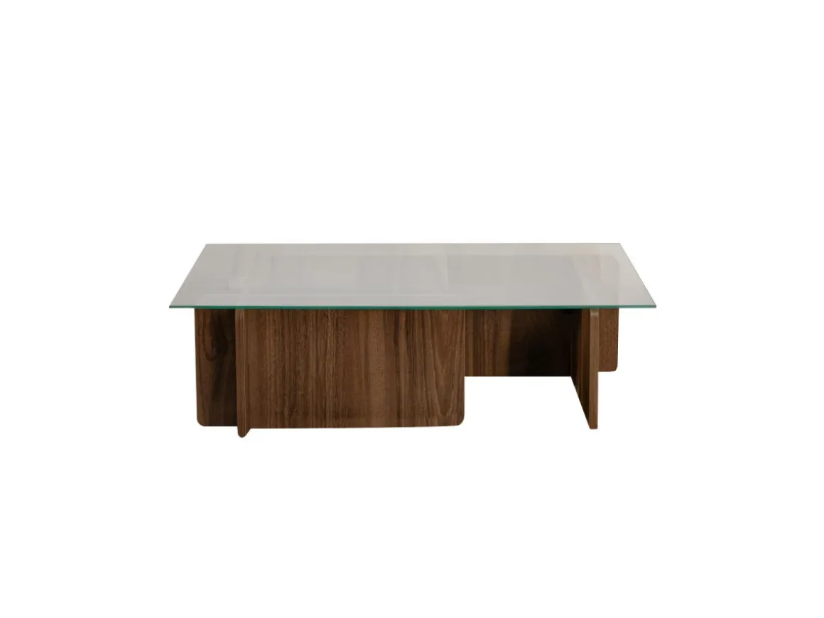 Table basse en bois "Flavio" - 105 x 65 x 30 cm - Noyer