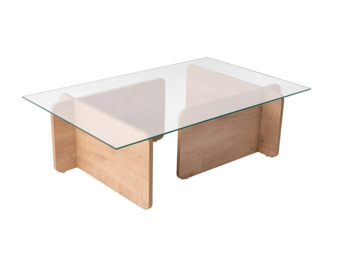 Table basse en bois "Flavio" - 105 x 65 x 30 cm - Chêne