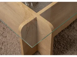 Table basse en bois "Flavio" - 105 x 65 x 30 cm - Chêne