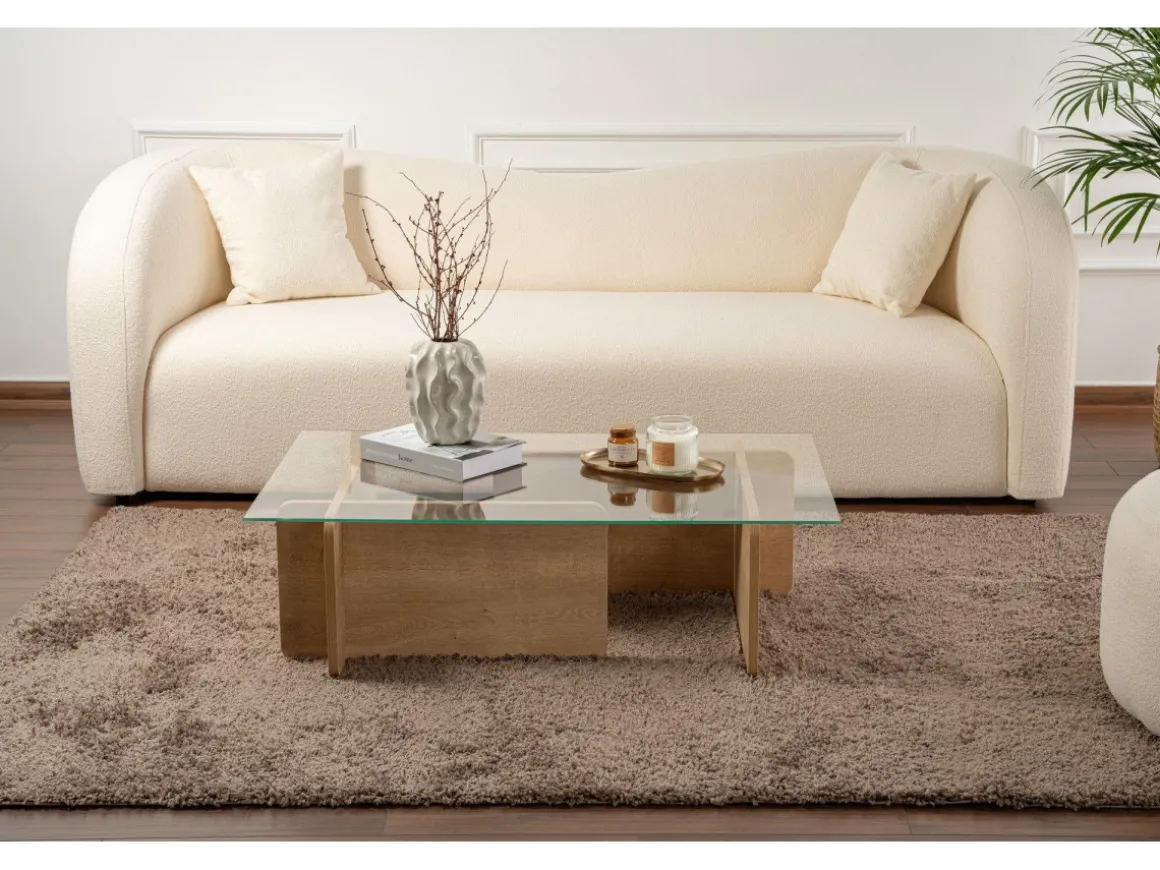 Table basse en bois "Flavio" - 105 x 65 x 30 cm - Chêne