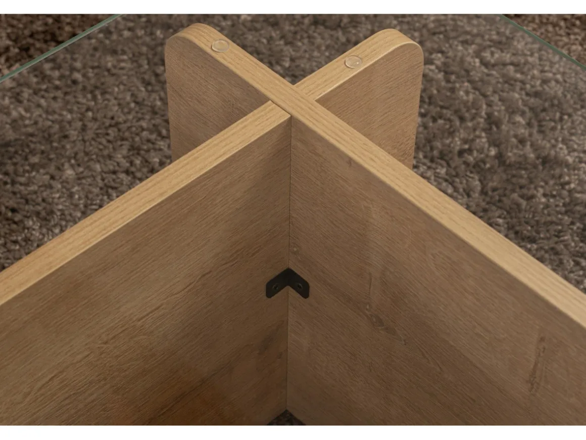 Table basse en bois "Flavio" - 105 x 65 x 30 cm - Chêne