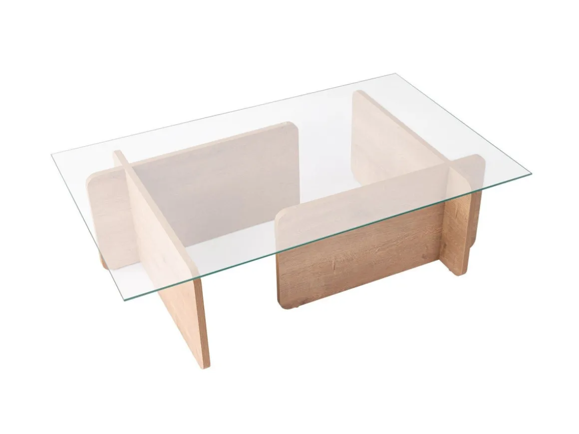 Table basse en bois "Flavio" - 105 x 65 x 30 cm - Chêne