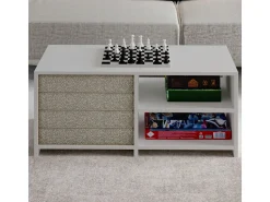 Table basse en bois "Gord" - 90 x 45 x 44 cm - Blanc