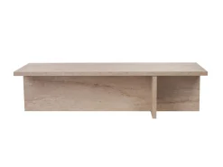 Table basse en bois "Harbor" - 120 x 45 x 30 cm - Travertin