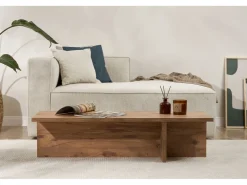 Table basse en bois "Harbor" - 120 x 45 x 30 cm - Pin atlantique