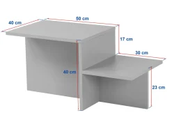 Table basse en bois "Harmony" 80 x 40 x 40 cm - Pin atlantique