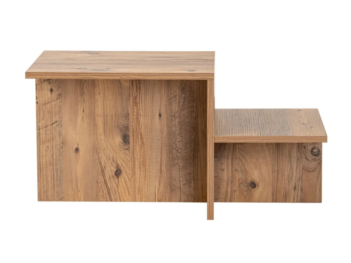 Table basse en bois "Harmony" 80 x 40 x 40 cm - Pin atlantique