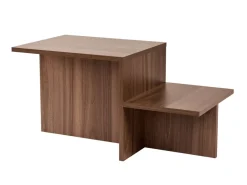 Table basse en bois "Harmony" - 80 x 40 x 40 cm - Noyer