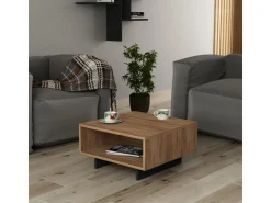 Table basse en bois "Hola" - 60 x 60 x 32 cm - ChêneAnthracite