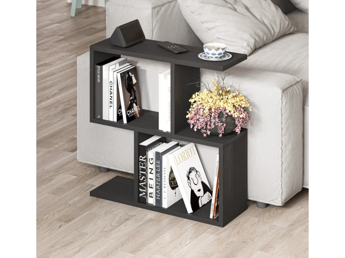 Table basse en bois "Homemania" - 60 x 20 x 60 cm - Bois Noir