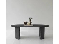 Table basse en bois "Hudson" - 120 x 60 x 40 cm - Gris anthracite