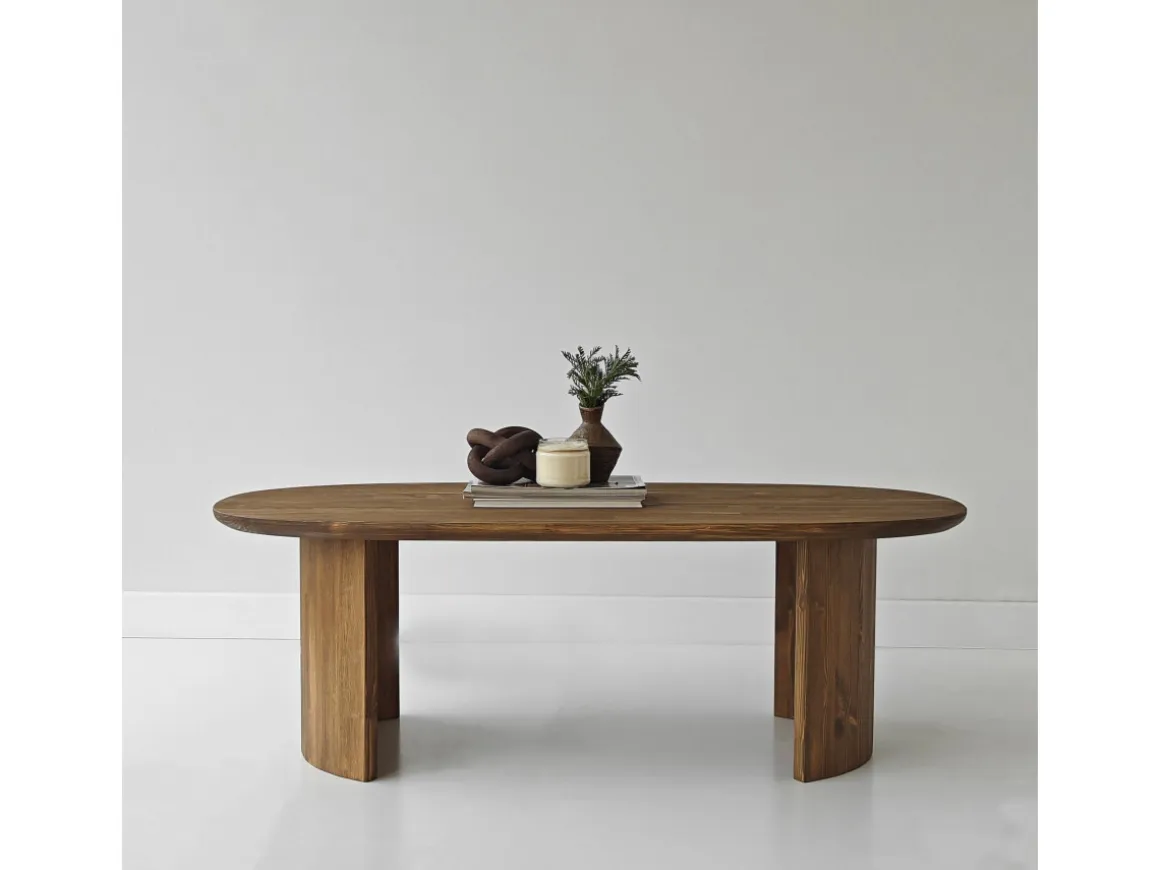 Table basse en bois "Hudson" - 120 x 60 x 40 cm - Marron