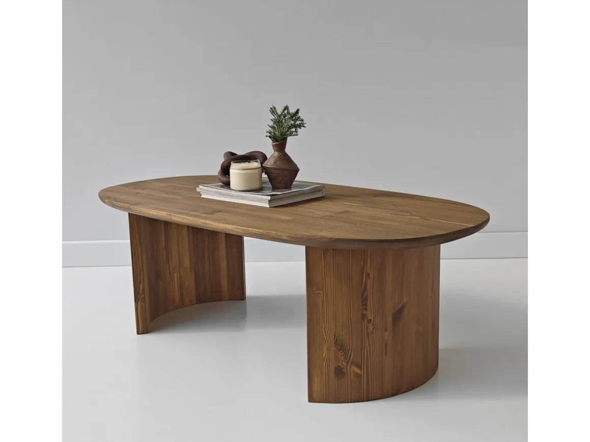 Table basse en bois "Hudson" - 120 x 60 x 40 cm - Marron