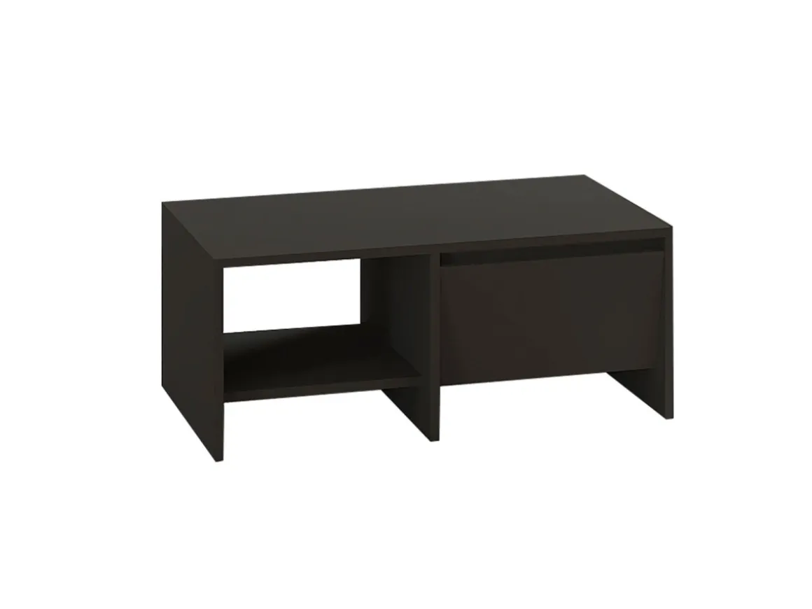 Table basse en bois "Laris" - 90 x 45 x 35 cm - Gris anthracite