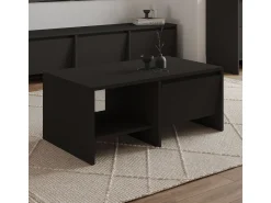 Table basse en bois "Laris" - 90 x 45 x 35 cm - Noir