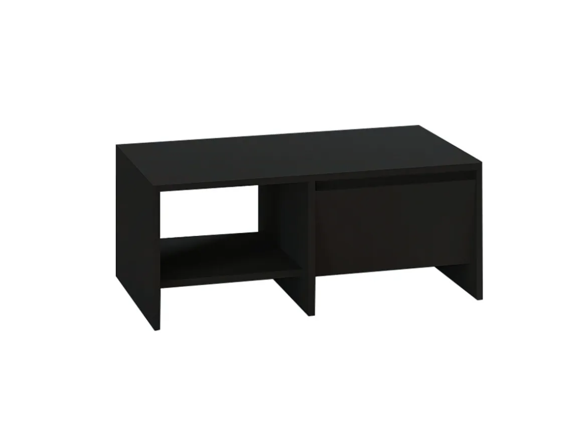 Table basse en bois "Laris" - 90 x 45 x 35 cm - Noir