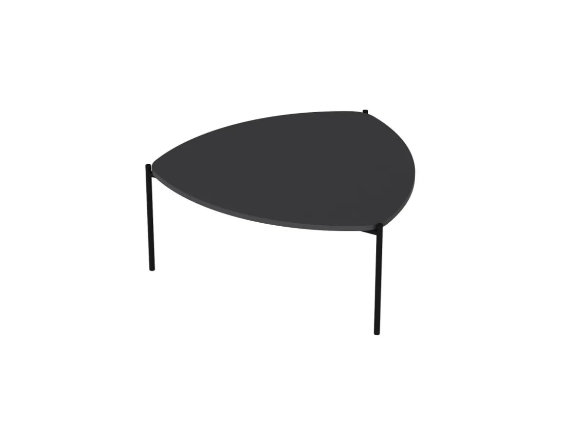 Table basse en bois "Lenny" - 90 x 89 x 40 cm - Anthracite