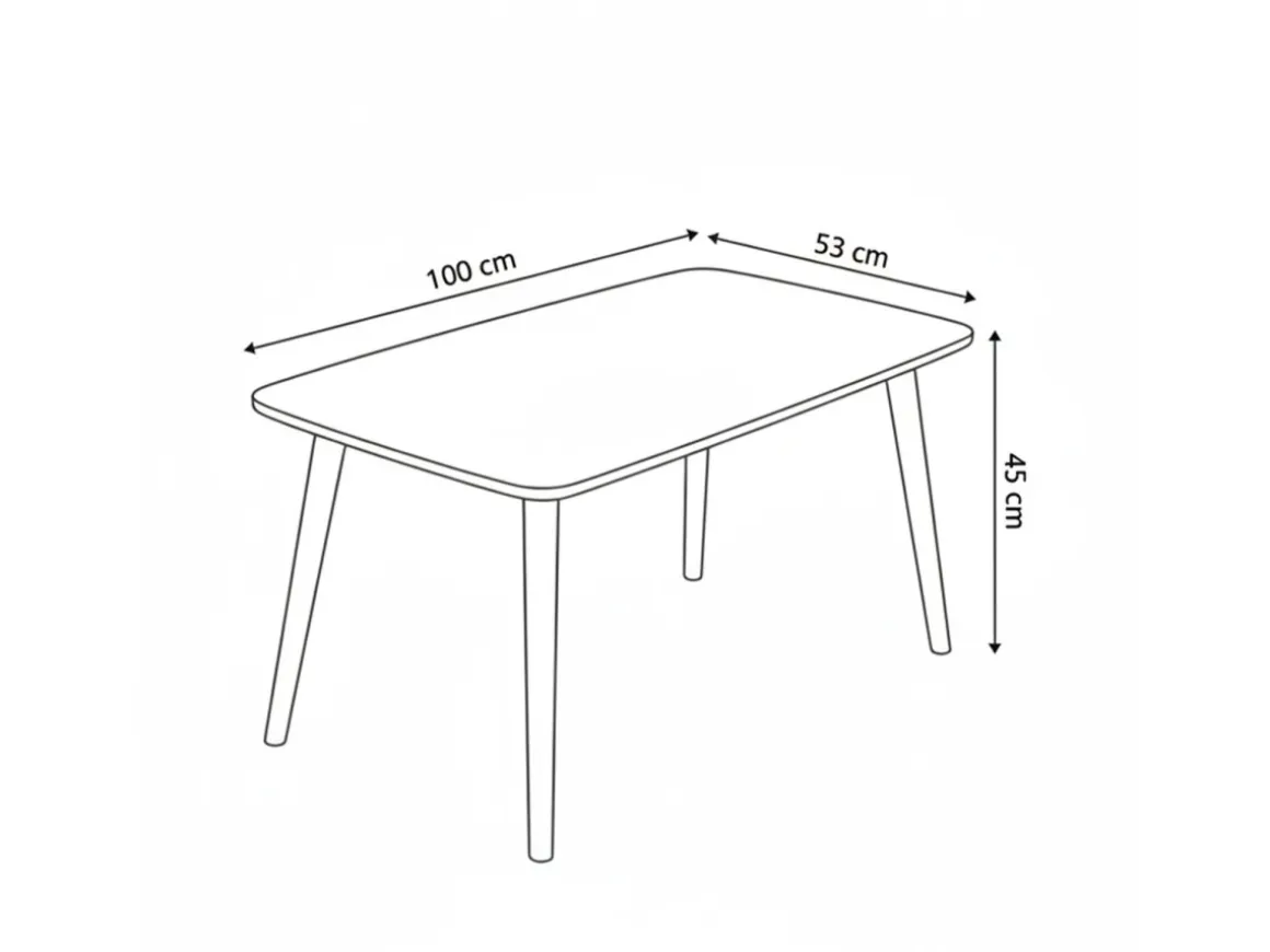 Table basse en bois "Luci" 100 x 53 x 45 cm - Noyer