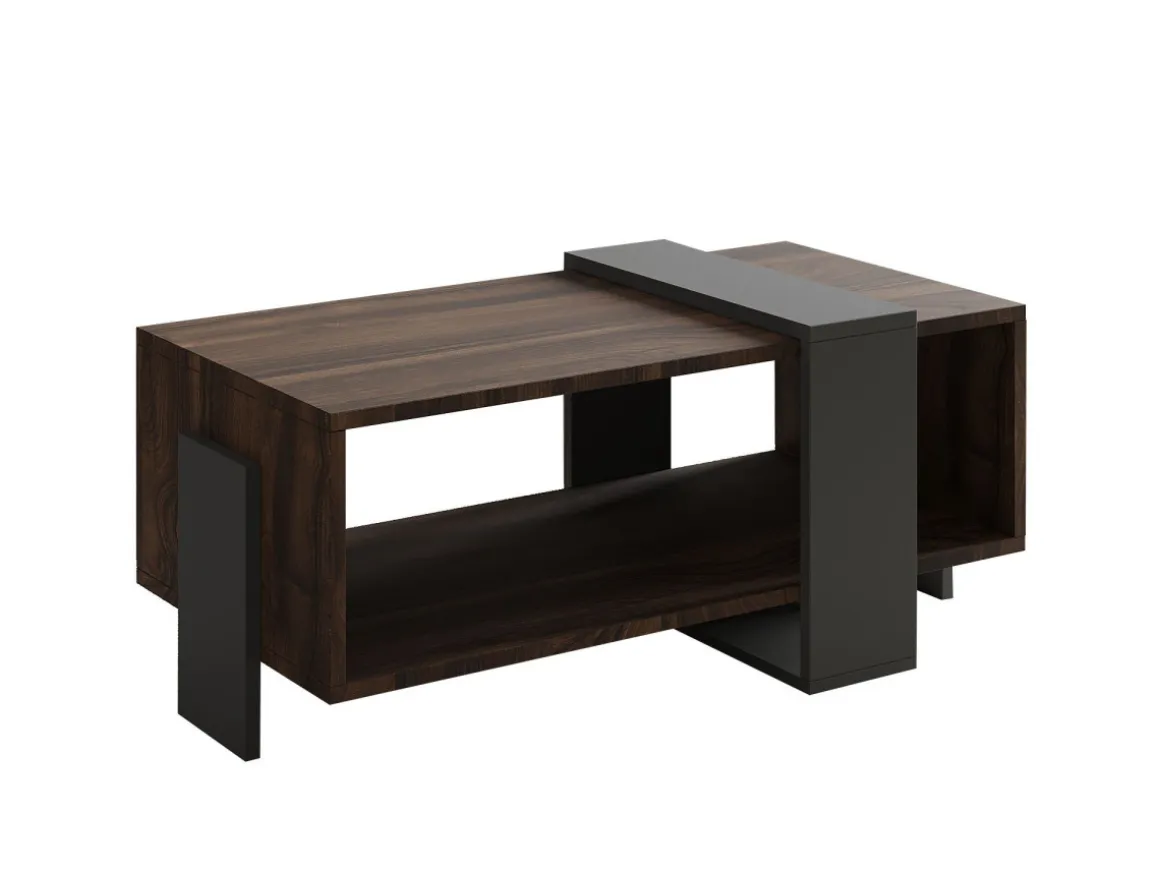 Table basse en bois "Meleni" - 90 x 49 x 40 cm - Marron