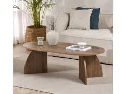 Table basse en bois "Melina" 120 x 60 x 40 cm - Noyer