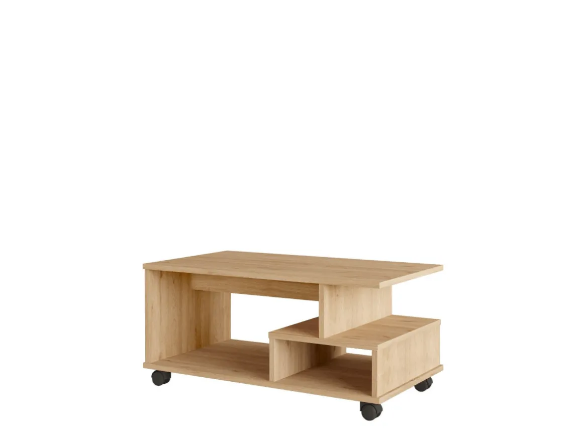 Table basse en bois "MIN9" - 90 x 51 x 42 cm - Beige