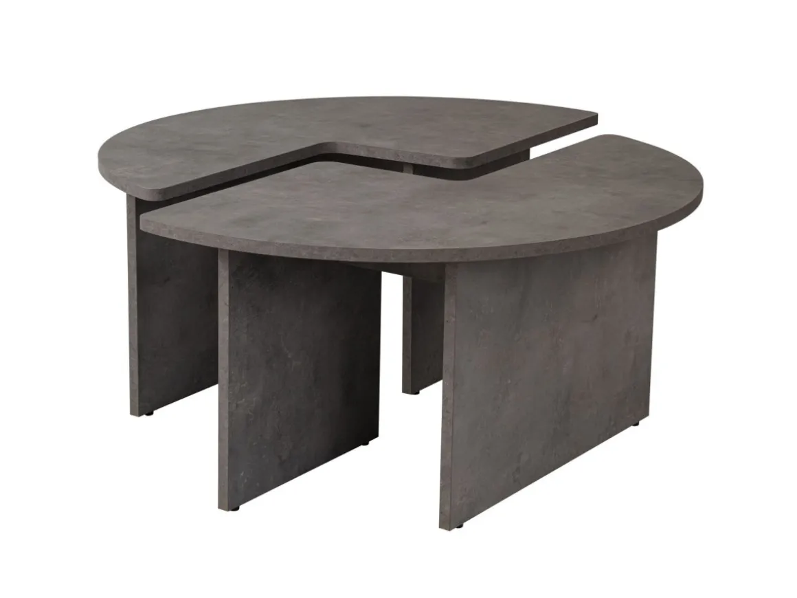 Table basse en bois "Moira" 90 x 90 x 41 cm - Gris béton