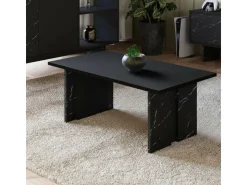 Table basse en bois "Ravello" - 90 x 50 x 40 cm - Noir