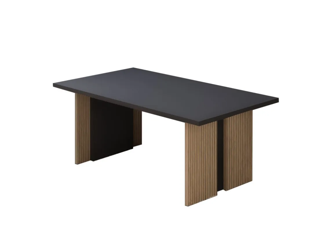 Table basse en bois "Ravello" - 90 x 50 x 40 cm - Gris anthracite
