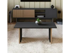 Table basse en bois "Ravello" - 90 x 50 x 40 cm - Gris anthracite