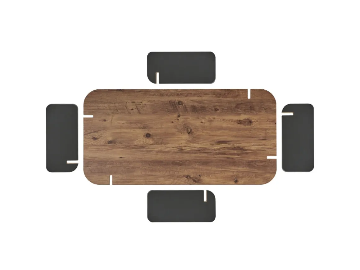 Table basse en bois "Renard" - 120 x 60 x 35 cm - Marron clair