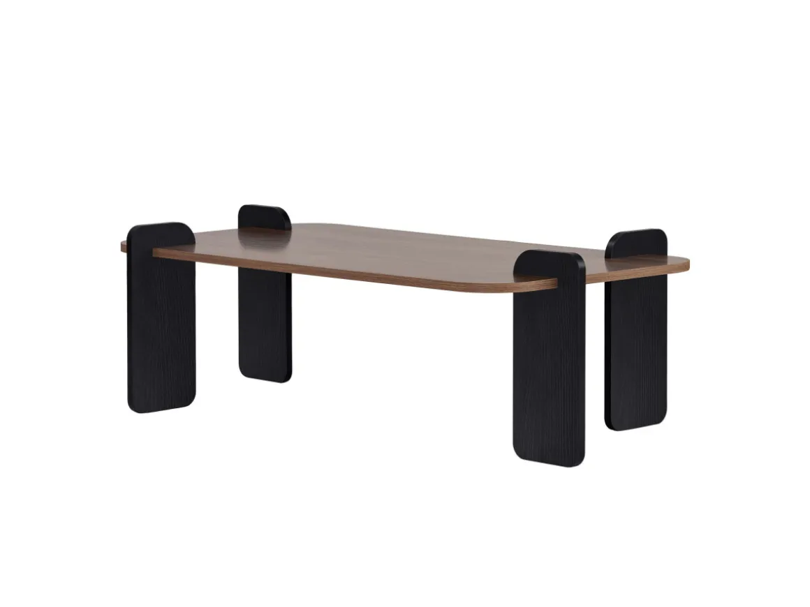 Table basse en bois "Renard" - 120 x 60 x 35 cm - Marron
