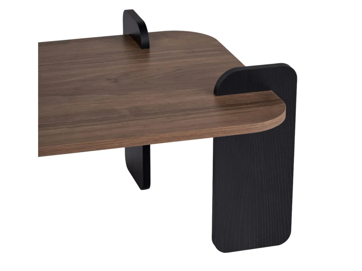 Table basse en bois "Renard" - 120 x 60 x 35 cm - Marron