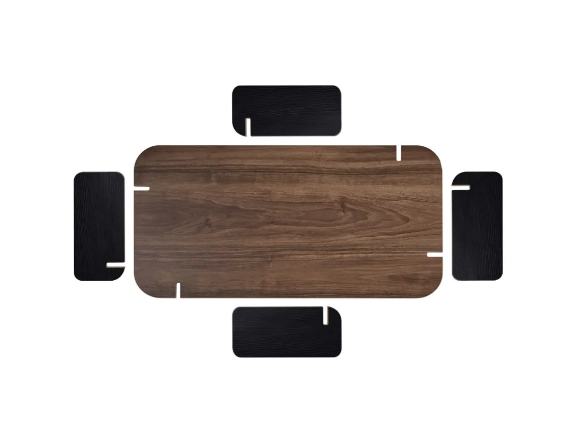 Table basse en bois "Renard" - 120 x 60 x 35 cm - Marron