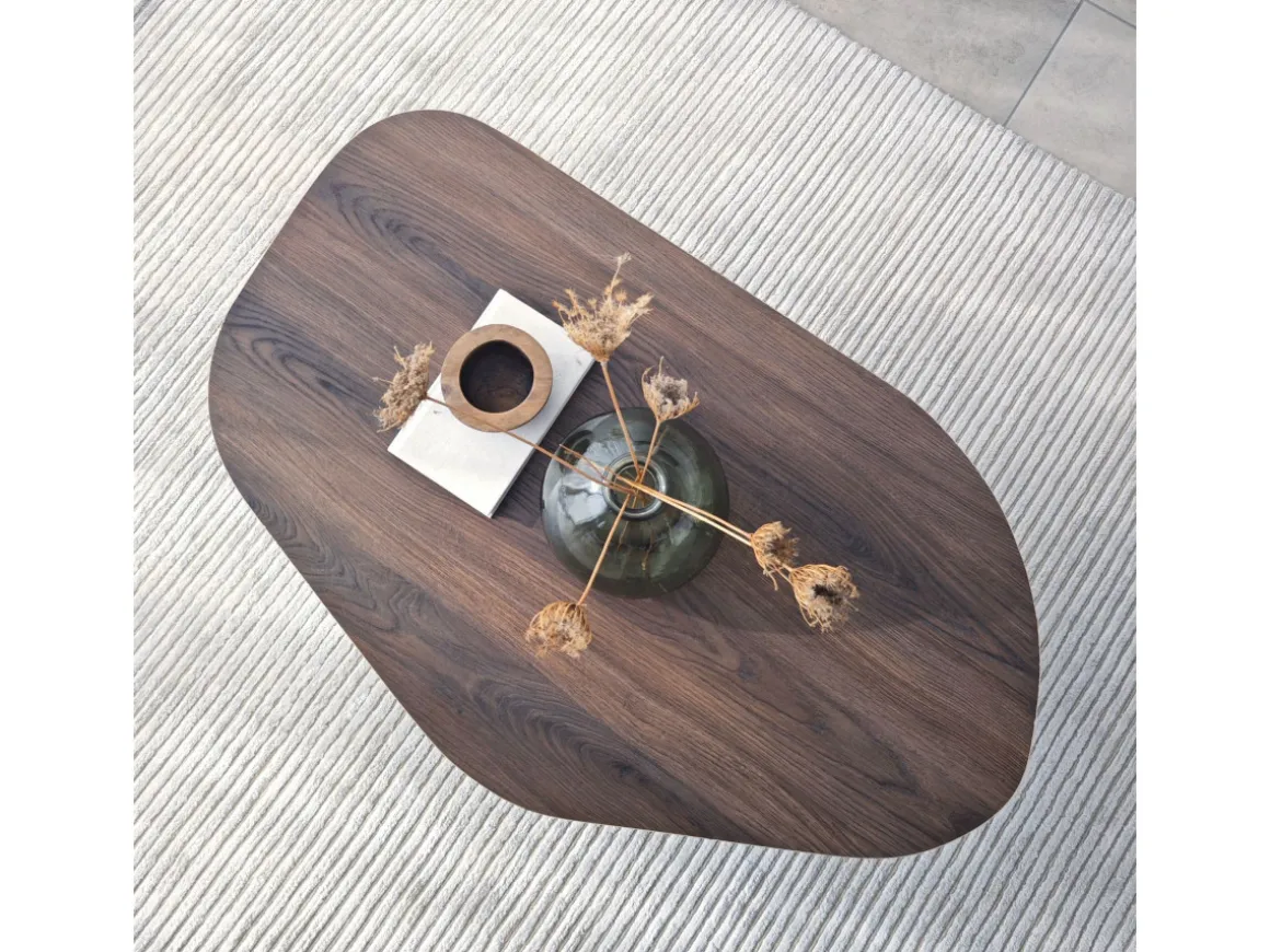 Table basse en bois "Rock" 100 x 60 x 35 cm - Noyer