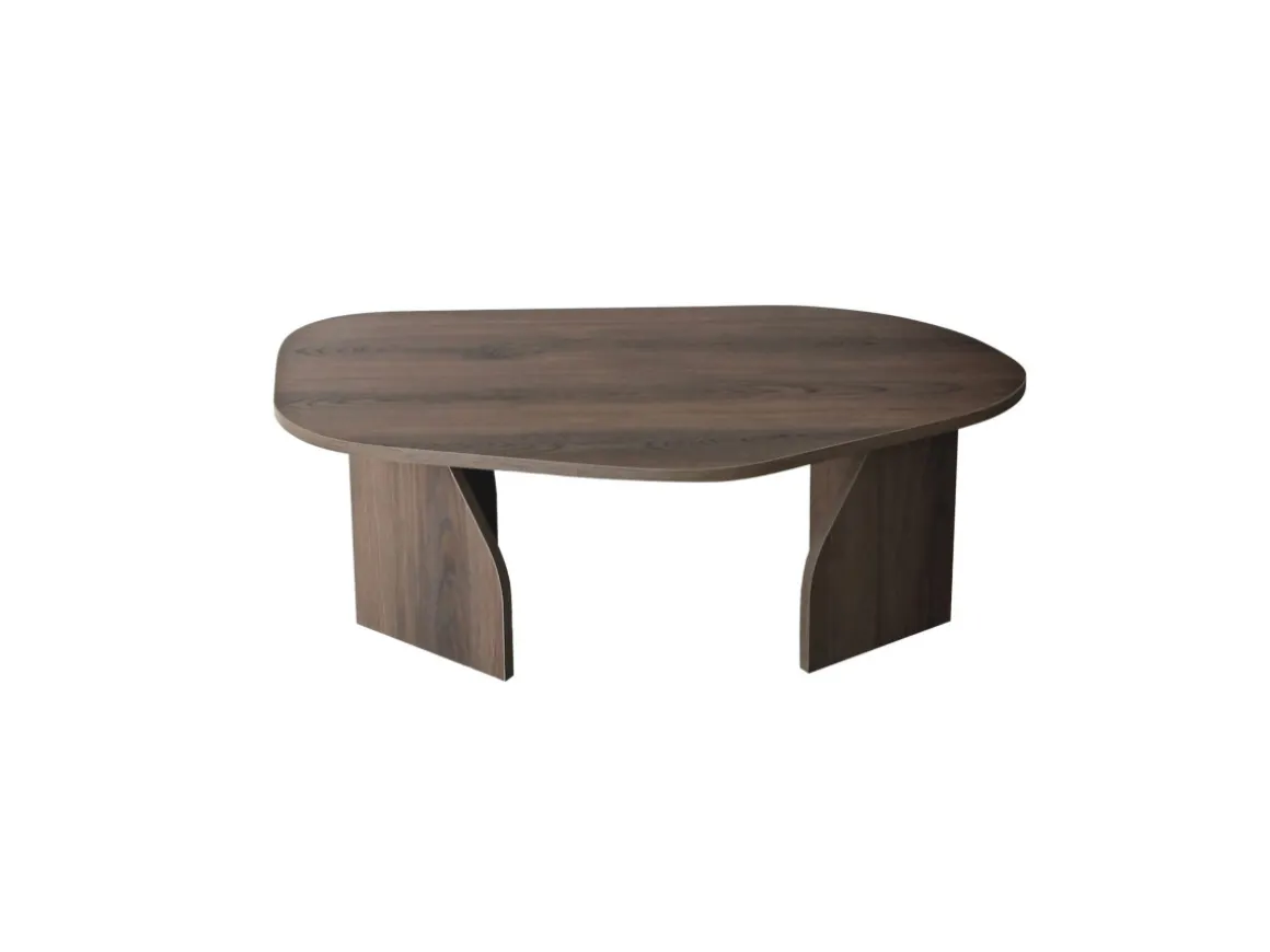 Table basse en bois "Rock" 100 x 60 x 35 cm - Noyer