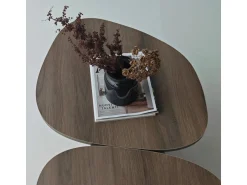 Table basse en bois "Stones" 125 x 60 x 38 cm - Noyer