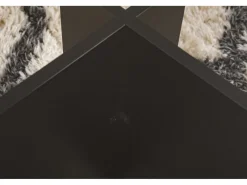 Table basse en verre "Vetrino" 105 x 65 x 40 cm - Bois Noir