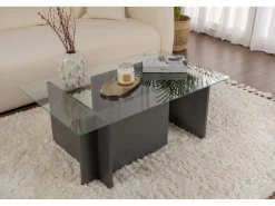 Table basse en verre