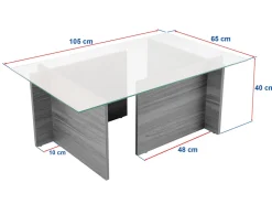 Table basse en verre