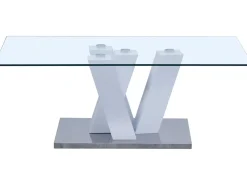 Table basse "Gaya" - 110 x 60 x 40 cm - Blanc Laqué